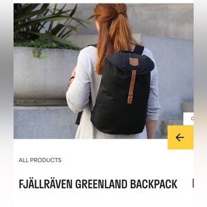 NWT FJÄLLRÄVEN GREENLAND BACKPACK. Small black